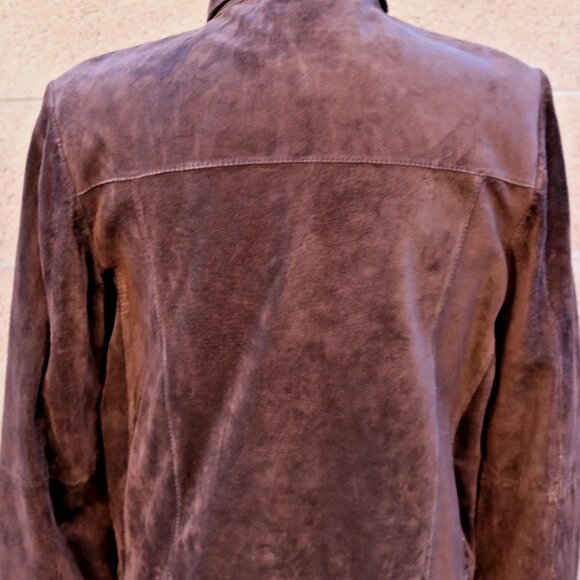 Vintage Genuine Suede Leather Jacket Uniform Petite John Paul Richard Size PM Si - Picture 7 of 16